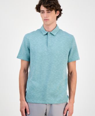 Alfatech Short Sleeve Marled Polo Shirt, Created for Macy's