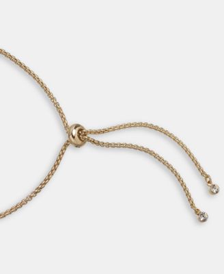 Two-Tone Faceted Geometric 36" Adjustable Pendant Necklace