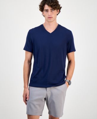 Alfani Men's Travel Stretch V-Neck T-Shirt, Created for Macy's - Macy's
