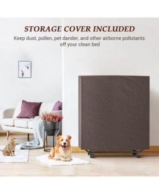 38" Twin Size Folding Bed with 4.5" Memory Form Mattress and Sturdy Metal Frame