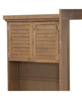 Queen Murphy Bed with Storage & Louvered Detail