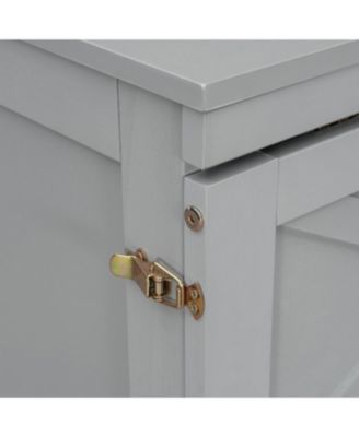 Queen Size Murphy Bed with Large Drawers and USB, Brushed Gray