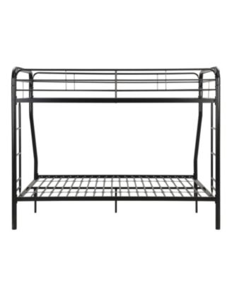 twin over full metal bunk bed with storage, no box spring needed, easy assembly, durable and space-saving.
