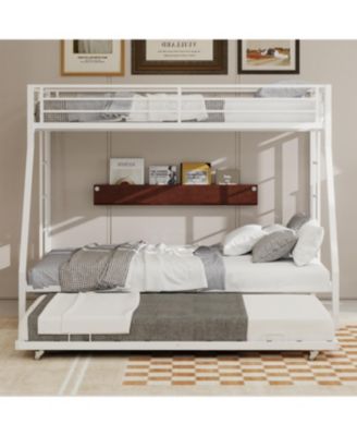 Streamdale High-Stability Queen Bunk Bed with Ladder & Trundle