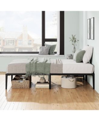 Twin Size 14 Inch Metal Platform Bed Frame with Under Bed Storage Heavy Duty Steel Slats