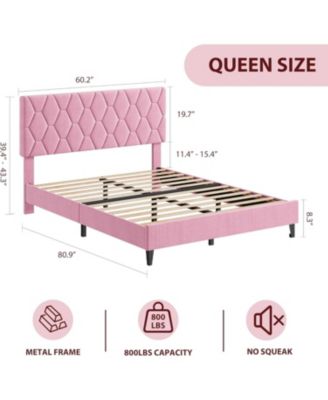 Easy Assembly Queen Platform Bed Frame Heavy-Duty Platform Bed Frame Space Saving, for Living Room, Guest Room