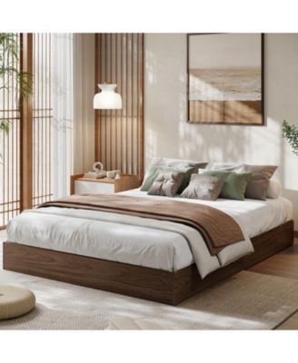 Full Size Wood Platform Bed Frame Without Headboard