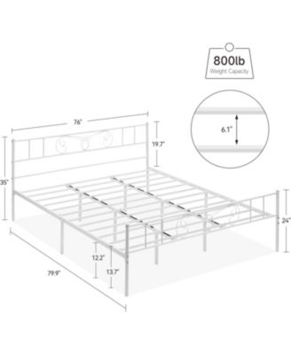 Heavy-Duty Steel Slat Metal Bed Frame with Headboard and Footboard – Platform Bed