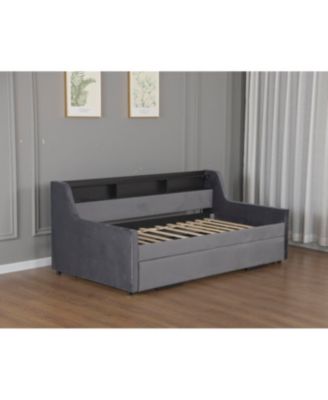 Streamdale Twin Size Upholstered Daybed with LED & Charging Station
