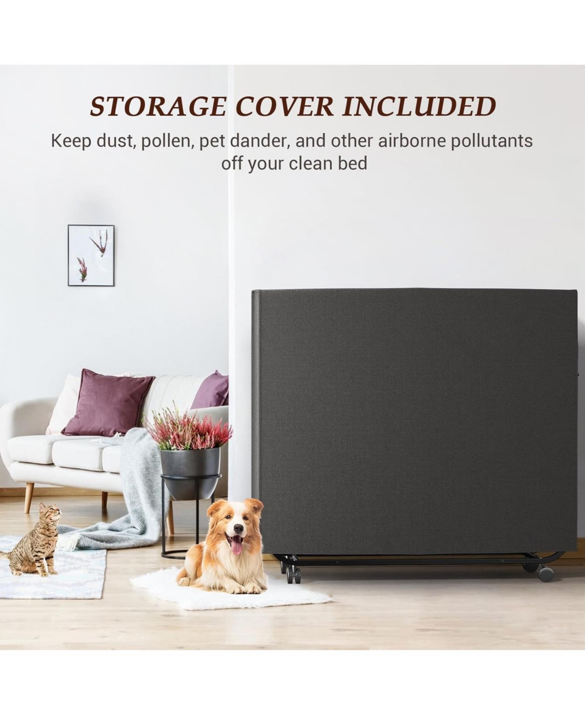 Aheaplus 75"x 46" Folding Bed with Mattress, Foldable Guest Rollaway Bed with Cover and Sturdy Metal Frame