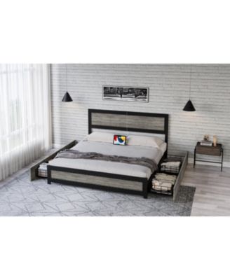 King Size Metal Bed Frame Space-Saving Feature