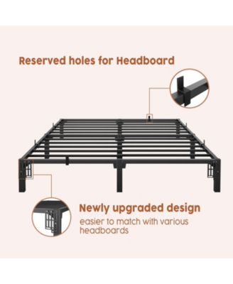 10 Inch Full Bed Frame, Heavy Duty Metal Platform Bed Frame with Durable Iron Slat Support and Legs