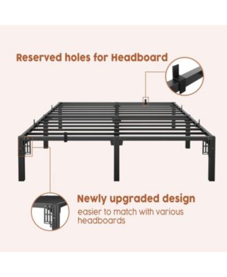 14 Inch Heavy Duty Metal Platform Bed Frame with Durable Iron Slat Support and Legs Bed Frame, Twin