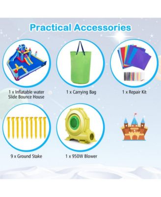 Rocket Inflatable Water Slide Park with 950W Blower