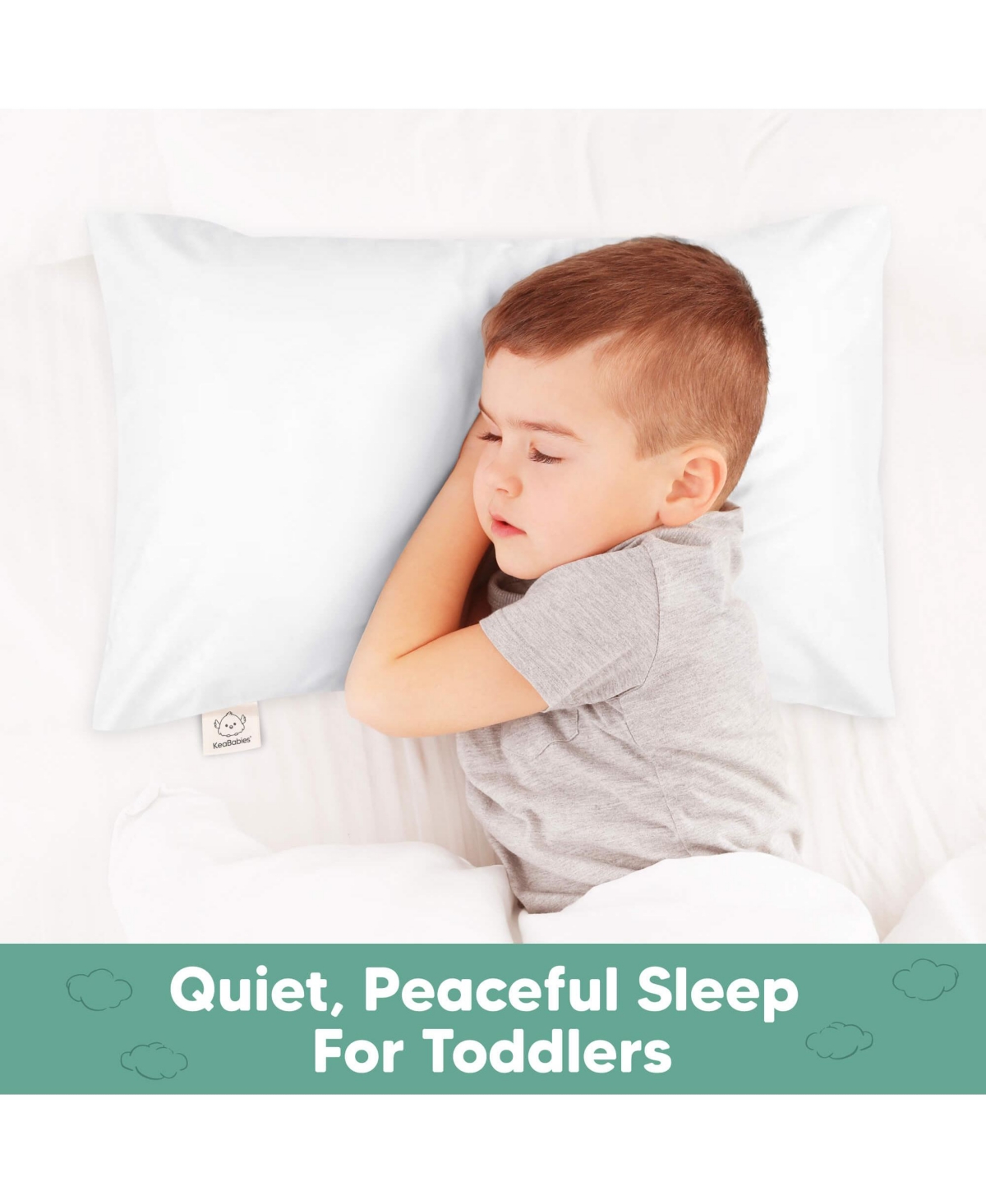 KeaBabies Toddler 2-Pack Waterproof Pillowcases for 13x18 Pillow, Soft Waterproof Pillow Protector Cover for Sleeping, Durable