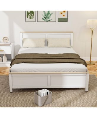Twin Size Bed Frame with Headboard Modern Platform Bed Frame