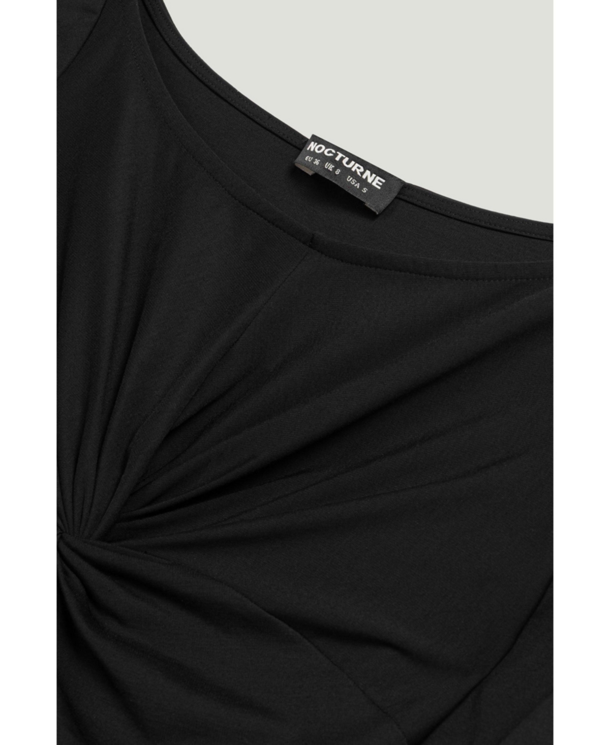 Nocturne Women's Ruched Front Fitted Long Sleeve Top