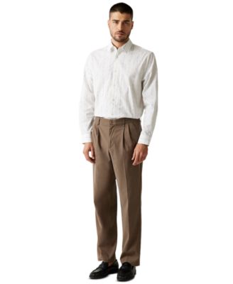 Men's Vertical Striped Long-Sleeve Shirt