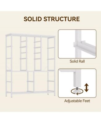 15-Drawer Modern Tall Dresser, 48" Fabric Storage Chest, Steel Frame, Wood Top, Bedroom, Closet, Living Room