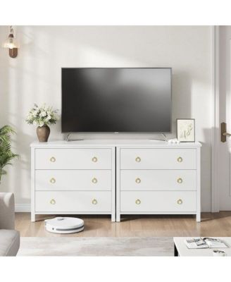 3-Drawer Boho Rattan Dresser, Tall Modern Chest for Bedroom, Closet, Living Room, Nursery, Large Storage Cabinet