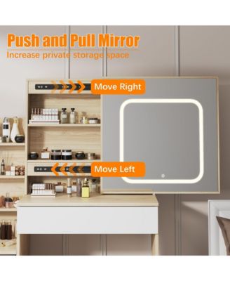 4 Drawer Bedroom Dresser with Electrical Outlet, Storage Cabinet, Modern Chest for Bedroom