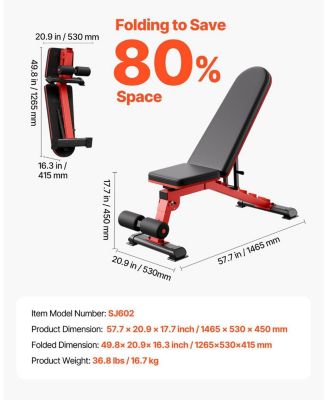 Weight Bench, 1200 lb Heavy-Duty Adjustable Bench Press with Folding Design for Home Gym Strength Training