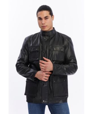 Men's Utility Leather Jacket