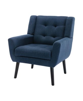 Ergonomic Linen Accent Chair for Home