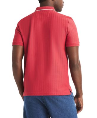 Men's Herringbone Short-Sleeve Polo Shirt