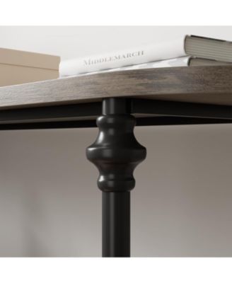 43.3" Brown Entryway Console Table with Two-Tier Storage, Sturdy Sofa Table, Narrow Hallway