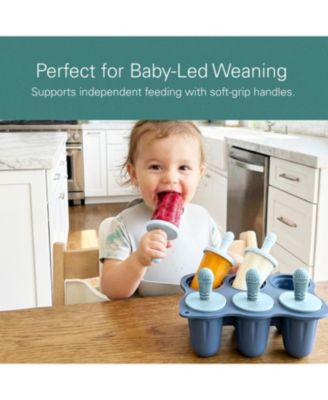 Baby Popsicle Mold – Silicone Teething Ice Pop Molds for Infants & Toddlers, 6-Cavity, BPA-Free, Dishwasher Safe