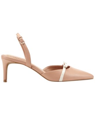 Women's Pracen Bow Slingback Kitten Heel Pumps