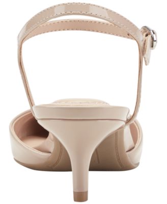 Women's Rose Ankle Strap Kitten Heel Pumps