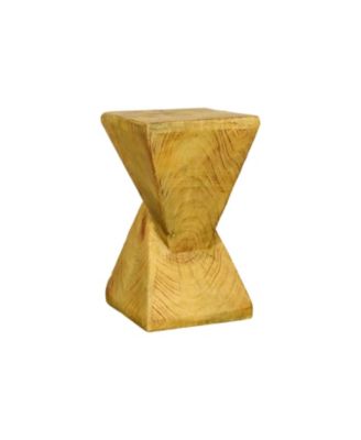 19.6" H Modern Concrete Side Table - Stylish Decorative End Table for Patio, Garden, Porch, Living Room, or Bedroom Decor