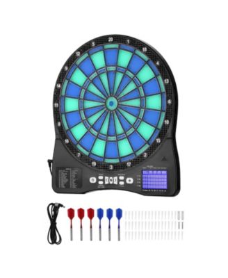 Electronic Dart Board, LED-Illuminated Dartboard with 48 Games, 500+ Variations and LCD Cricket Scoring for Up to 8 Players