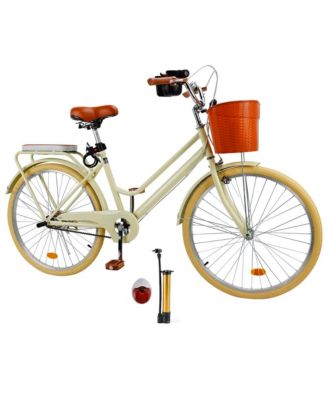 26-Inch Low Step Cruiser Bike with Passenger Seat & Dual Brakes, Free Bottle Holder