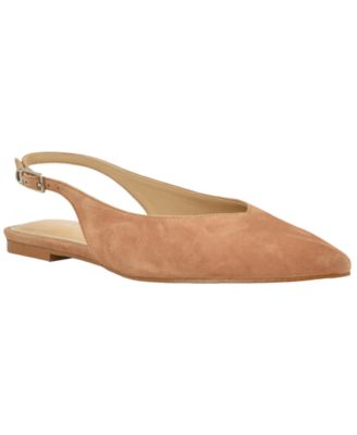 Womens Dorazio Suede Pointed Toe Slingback Flats