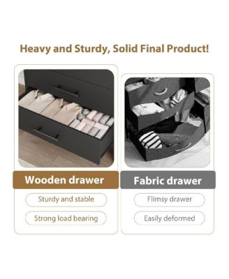  4 Dresser for Bedroom 38in Tall Dresser Tall Drawer with Storage, Freestanding Wooden Closet Storage Chest for Living Room, Bedroom, Entryway