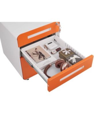 3 Drawer Mobile File Cabinet with Lock, Under Desk Metal Filing Cabinet for Home Office