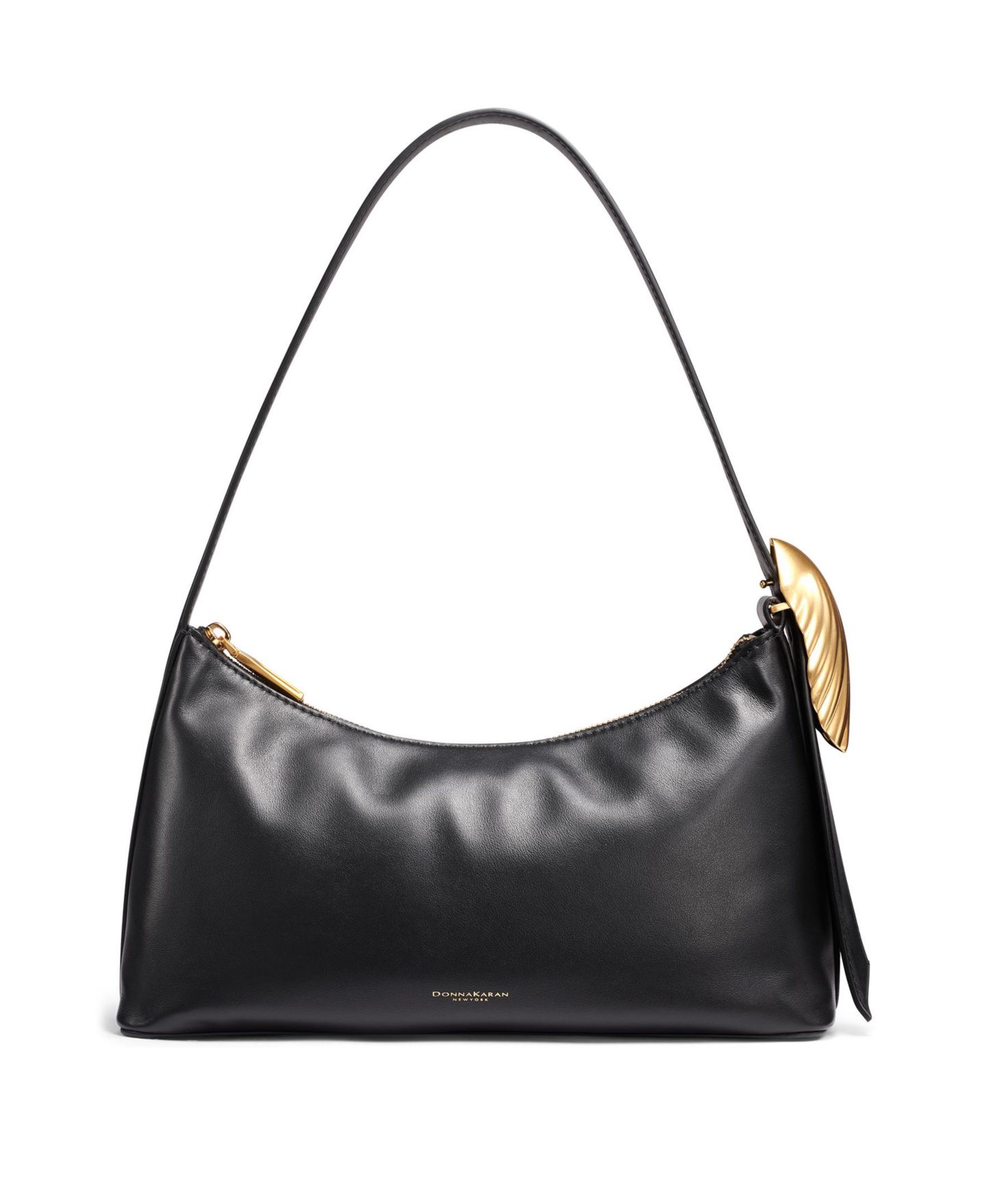 Женская сумка Donna Karan New York Georgette Medium Shoulder, цвет: Чёрный / Золотой — фото 1