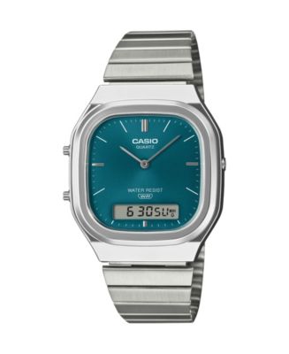 Casio Men's Japanese Quartz Silver-Tone Stainless Steel Watch