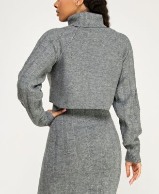 Juniors' Turtle Neck Sweater Dress