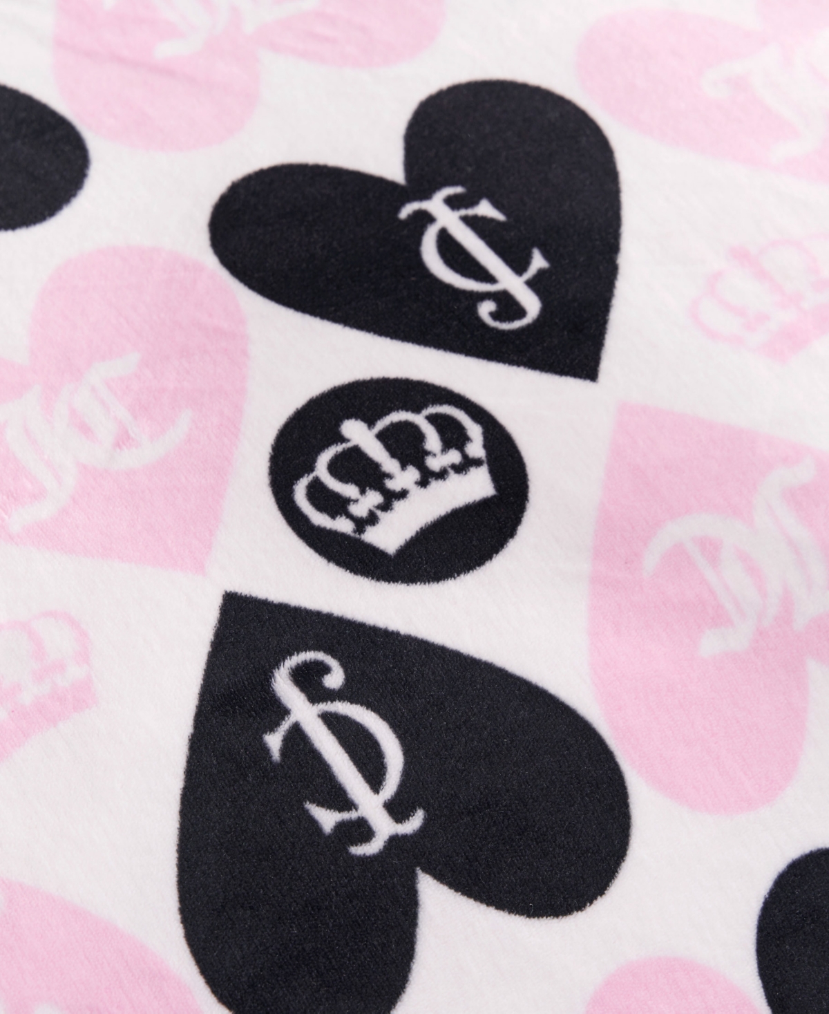 Juicy Couture Plush Reversible Queen Heart Logo 4-Pc. Comforter Set