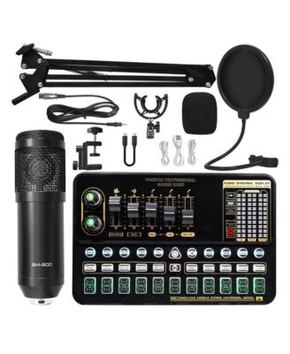 Pro Sound Card Kit for Live Streaming Featuring OTG Clear Audio, 16 Sound & 14 Voice Effects