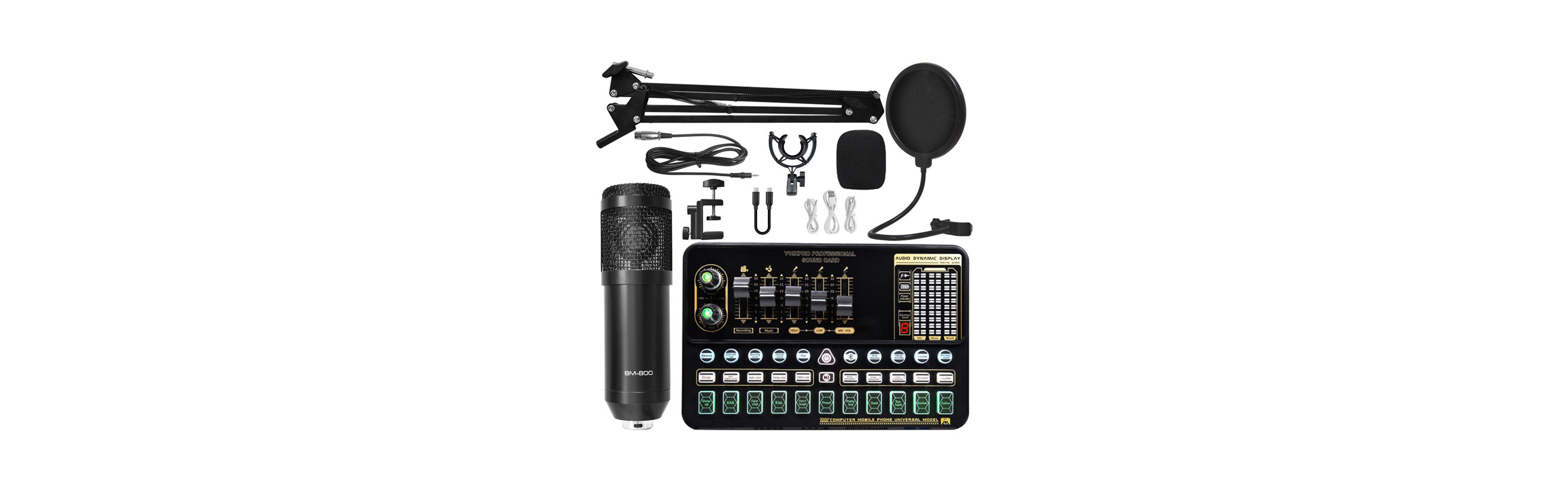 Artudatech Pro Sound Card Kit for Live Streaming Featuring Otg Clear Audio, 16 Sound & 14 Voice Effects