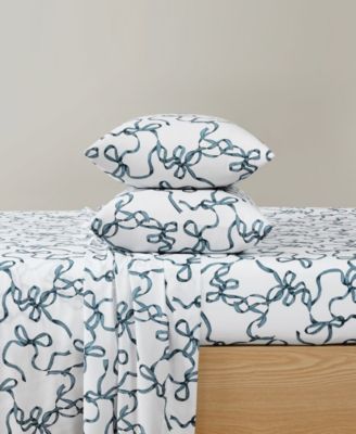 Printed Bow 3-Pc. Sheet Set, Twin XL
