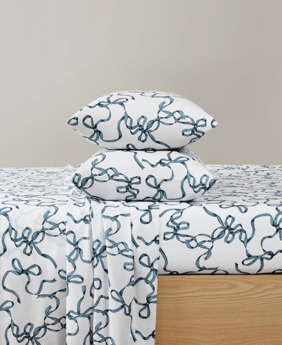 Truly Soft Printed Bow 3-Pc. Sheet Set