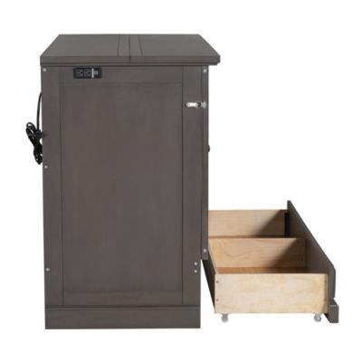 Streamdale Solid Pine Murphy Bed Chest Charging Station, Storage