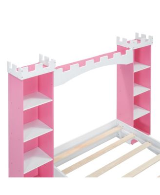 Castle Twin Platform Bed for Kids with Storage