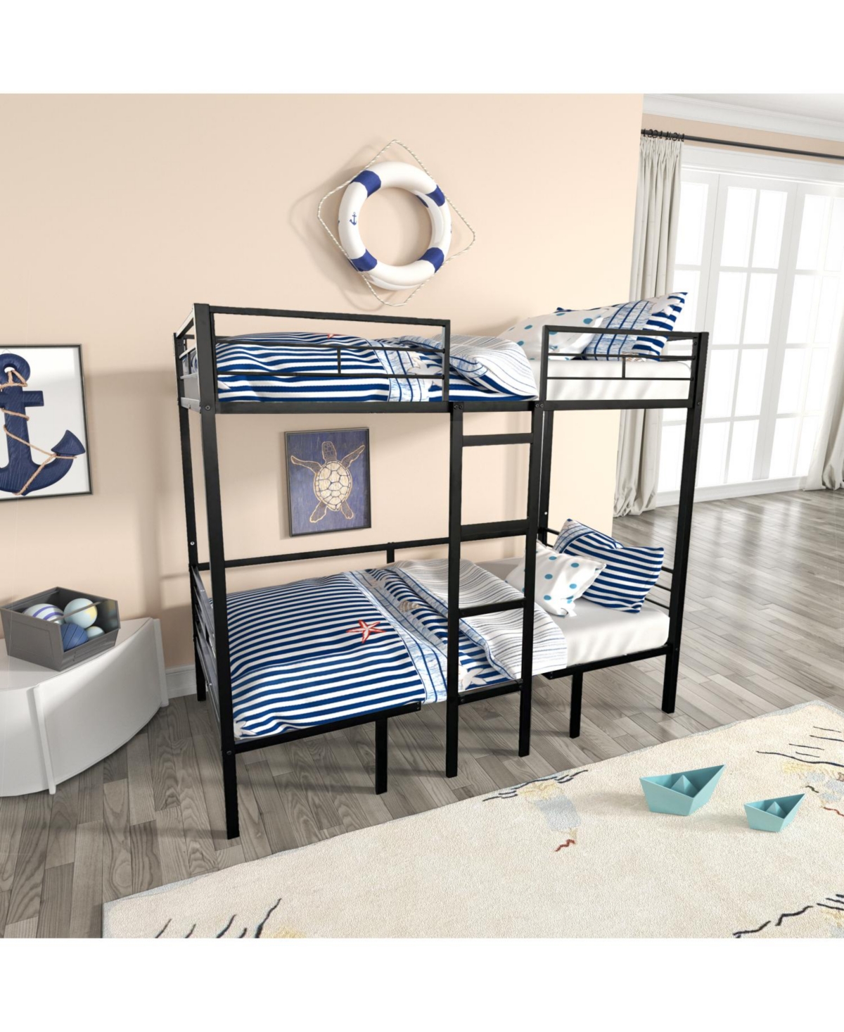 Streamdale Furniture Transformable Twin Loft Bed with Table